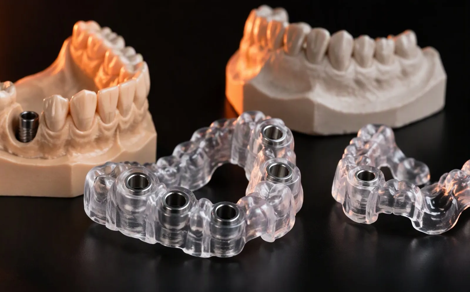 3D printed dental models and clear surgical guides